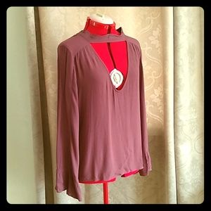 American Eagle Outfitters | Mauve Boho Summer Open-Back Top Small NWT